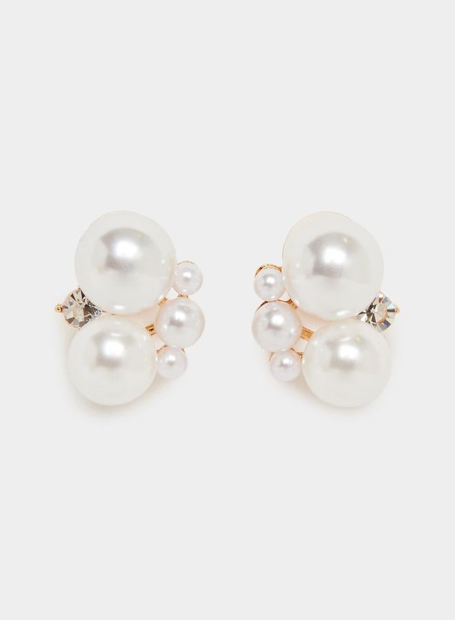 Styli Cluster Pearl Earrings - Image 2